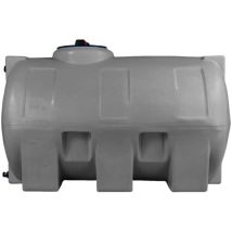 Cuve Récupération Eau De Pluie 300l – Réservoir Aérien Horizontal Gris – Polyéthylène Anti-uv – Pour Irrigation Et Stockage D'Eau Domestique – Elbi 