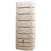Garantia - Récupérateur d'eau rectangulaire mural Slim Stone, 500 litres, sable
