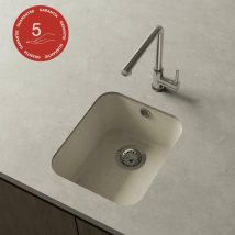 Poalgi - Cuve sous plan gandia 192, Granit, Beige Pumice, 38 cm, 1 bac