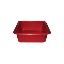 Aluminium Et Plastiq Cuvette Carree 6.5l 29cm Rouge Rivcca29r