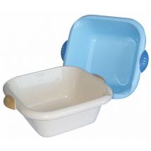 Laguelle - Cuvette blanche carrée bimatière 5 litres