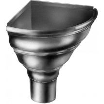 Cuvette demi ronde d'angle en Zinc, diamètre 100 mm