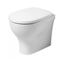 Azzurra - Cuvette sur le sol en céramique 35.5x54.5 cm blanc brillant Ceramica Pratica - Con copri wc Standard