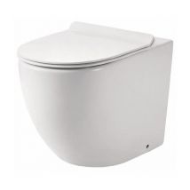 Cuvette sur le sol filomuro 37x53 cm en céramique blanc brillant - Art Ceram File - Senza coprivaso