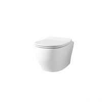 Cuvette suspendu 36x52 cm en céramique blanc brillant - Art Ceram Ten - Con copri wc Standard