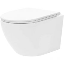 Cuvette wc suspendue REA carlo mini rimless tornado flat pro