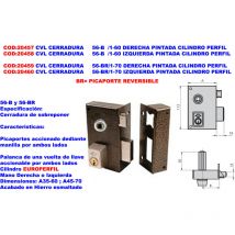 56-B/1-60 rechts lackiertes Zylinderprofilschloss - CVL