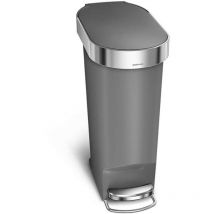 Simplehuman Mülleimern - Abfalleimer Slim 40 l, grau CW1391