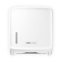 CWS - Distributeur de papier pliant PureLine Paper 1700396 bouton poussoir, HxLxP 356x319x151, blanc