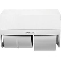 CWS - Paradise WC-Toilettenpapierspender für zwei Rollen mit Schloss, HxBxT 173,9x266x182,1mm, Weiß