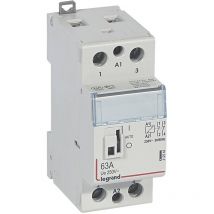 Legrand - Contacteur de puissance CX³ bobine 230V 2 Pôles 250V 63A contact 2O 2 modules 412548