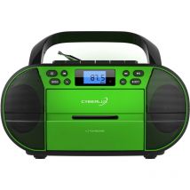CD-Player mit Kassettendeck usb fm Radio mit 20 Speicherplätze Grün - Cyberlux