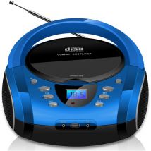 Tragbarer CD-Player Kinder Radio CD-Radio Boombox Stereoanlage Blau - Cobalt Blue - Cyberlux