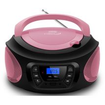 Tragbarer CD-Player Kinder Radio CD-Radio Stereoanlage Boombox pink - Cyberlux