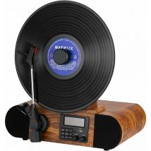 Vertikal Plattenspieler mit usb Bluetooth dab+ Radio aux-in Fernbedienung - Cyberlux