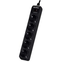 Interrupteur à volet de sécurité – 5 prises Schuko – CYBERPOWER