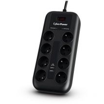Cyberpower - Tracer iii P0820SUF0-FR Überspannungsschutz Schwarz 8 AC-Ausgänge 200 - 250 v 1,8 m