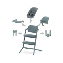 Gold Seggiolone Lemo 4in1 Con Sdraietta, Vassoio E Baby Set Inclusi - Stone Blue - Cybex
