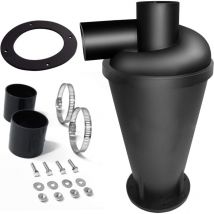 Cyclone séparateur, Filtre de séparation pour aspirateurs, Collecteur de poussière,Élément Séparateur Cyclone (Noir)