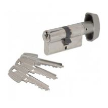 Tesa Assa Abloy - Cylindre à bouton nickelé TE5 tesa 60mm - B30x30mm - variure MV1 56698B - T5AB3030N