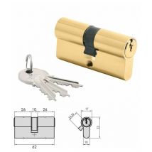 5990 Cylindre 26x26/Came Courte Laiton Poli - CVL
