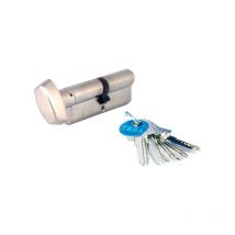 Tesa Securité - Cylindre double à bouton type T60 laiton nickelé 5 clés réversibles fonction débrayable 40 x B40 Varié