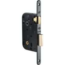 Serrure À Larder 1 Point Multibat Sans Gâche Noire Bec-de-cane À Condamnation Axe 50 Mm - Jpm
