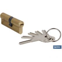 Cylindre de sécurité en laiton 35/45 - Came longue égalisée Aaa