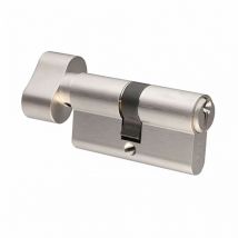 Cylindre F5S à bouton 30x30mm - finition nickelé satin - 3 clés Ifam