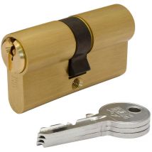 Cylindre F5s3030lc Laiton 60mm (30+30mm) Came Courte 13mm. Avec 3 Clés Serrette. Ifam