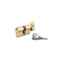Cylindre profile europeen a bouton, laiton, 30x30 mm, 3 clés BB1