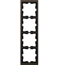Merten D-Life Metallrahmen 4-fach Moccametallic – 306 mm – 90 mm – 12 mm – IP20
