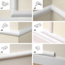 D-Line Design Kabelkanal Zubehör-Set 30x15mm weiß, 10-teilig Leitungs- & Strebenkanäle
