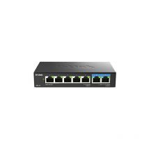 Dlink - D-Link DMS-107/E Commutateur Non administrable Multi-gigabit à 7 Ports avec Deux Ports 2,5 g et Cinq Ports Gigabit, sans Ventilateur, Profil
