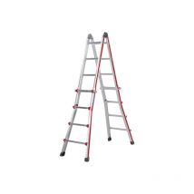 Echelle Direct - Scala snodata con 4 tronchi di 6 pioli. Trasformabile in scala doppia o scala semplice - 8042/4X6