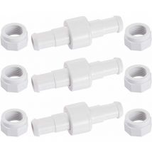 D20 Lot de 3 Raccords Rotatifs pour Tuyau D'arrosage avec 6 Embouts D15 Compatibles avec Zodiac Polaris 180 280 380 Robot Nettoyeur Piscine