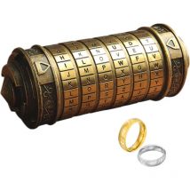 Gotrays - Da Vinci Code Mini Cryptex Lock avec compartiments cachés Anniversaire Saint-Valentin Cadeau d'anniversaire mystérieux pour la famille et