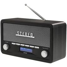 Radio Digitale Denver Dab-18darkgrey - Radio Analogica E Digitale, Dab, Fm. Bluetooth. Altoparlanti 4 W. Display Lcd, Legno Scuro
