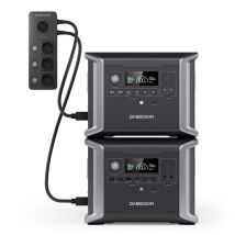 Dabbsson - Portable Power Station DBS1300 mit DBSA20S Parallelbox, halbfester Eisenphosphat-Lithium-Ionen-Batterie höhere Sicherheit, Erhöhung der