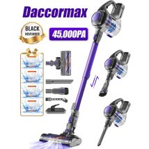 Daccormax - Aspirateur Balai sans Fil-45000Pa 500W Aspirateur Balai-5 en 1 hepa Système de Filtration-54 Min Autonomie-Batterie Amovible