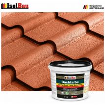Isolbau - Dachfarbe Betonfarbe Sockelfarbe Fassadenfarbe 12 kg Ziegelrot profi qualität