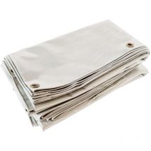 Dachplane 3x6 m Cremeweiss - 5 Jahre Garantie Tecplast LP506TO - Wasserdichte Plane aus pvc für Dachdecker und Zimmerer