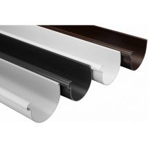 Rainway - Dachrinnen Sparpaket - 90mm, stabiler Kunststoff pvc-u s: Grau, 20 Meter / 10 Stück