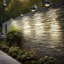 Dachrinnenleuchte Solarlampe anthrazit Wandlampe Klemme Außenleuchte Zaunlampe, Metall Kunststoff, led warmweiß, l 16 cm, 4er Set