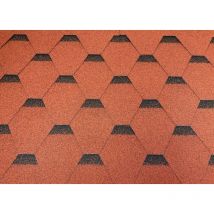 Dachschindeln Hexagonal Dreieck Form 6 m Ziegelrot (2 Pakete) Schindeln