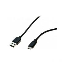 Dacomex - Sachet cordon usb 2.0 Type-A / Type-C noir - 1,0 m (194029)