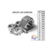 Dadi esagonali zincati uni 5588 3 4 5 6 8 10 12 14 16 18 20 22 24 27 30 ma dado taglia: 24