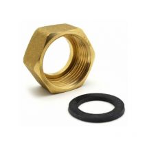 Dado in ottone per tubi gas + guarnizione 3/4 in epdm
