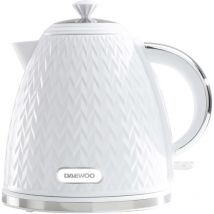 White Argyle 1.7L Jug Kettle - Daewoo