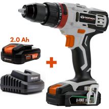 U-force Cordless Impact Drill + 2.0Ah Battery + Charger - Multi - Daewoo
